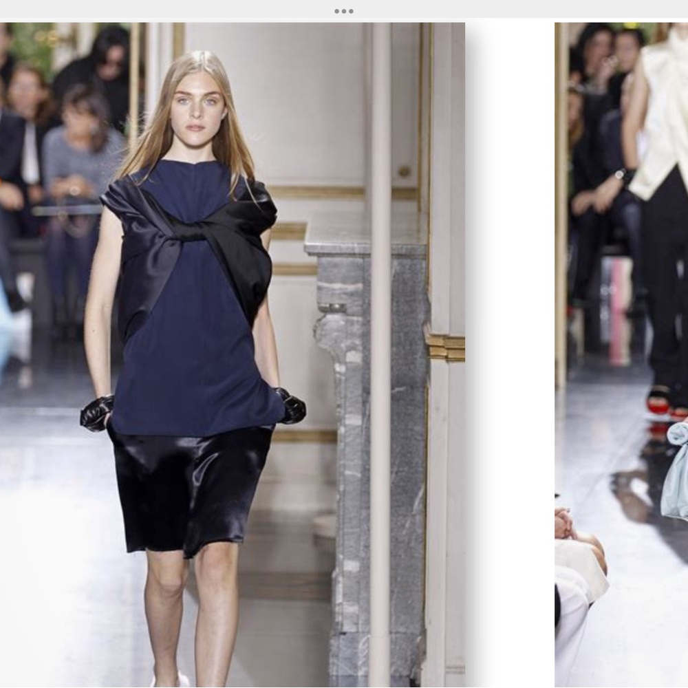 ❌SOLD❌ CELINE Elegant  Black Satin Skirt Fr 40